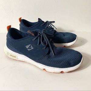 Sperry Men’s 7 Seas Navy Orange Shoes Size 9